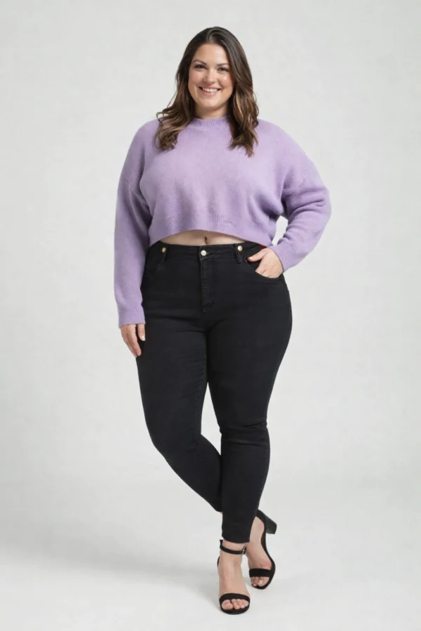 Elwine adīts džemperis ar platām piedurknēm