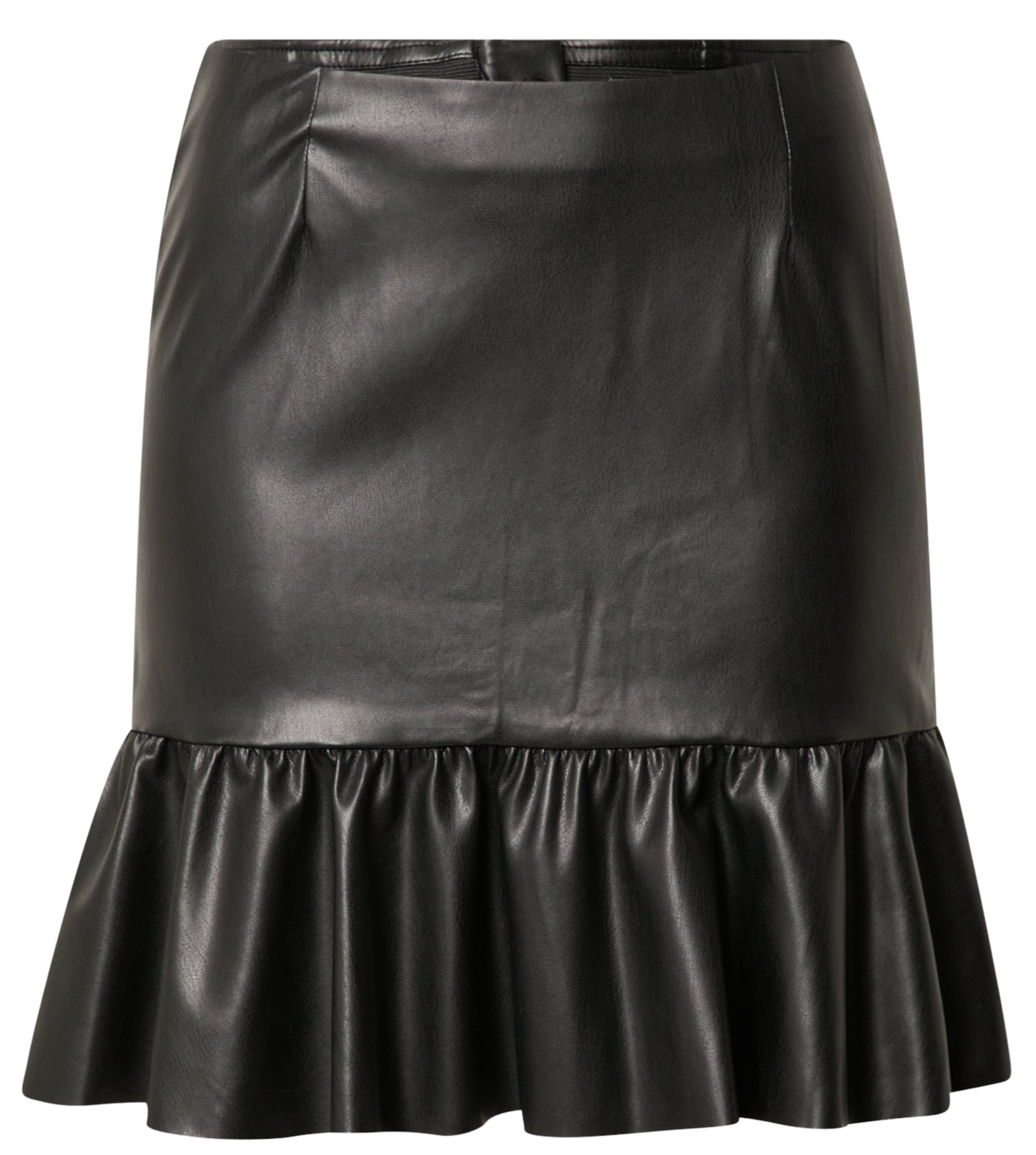 Skirt Casual Women1 — rediģēts Eko ādas svārki ar krokjoslu - Image 4